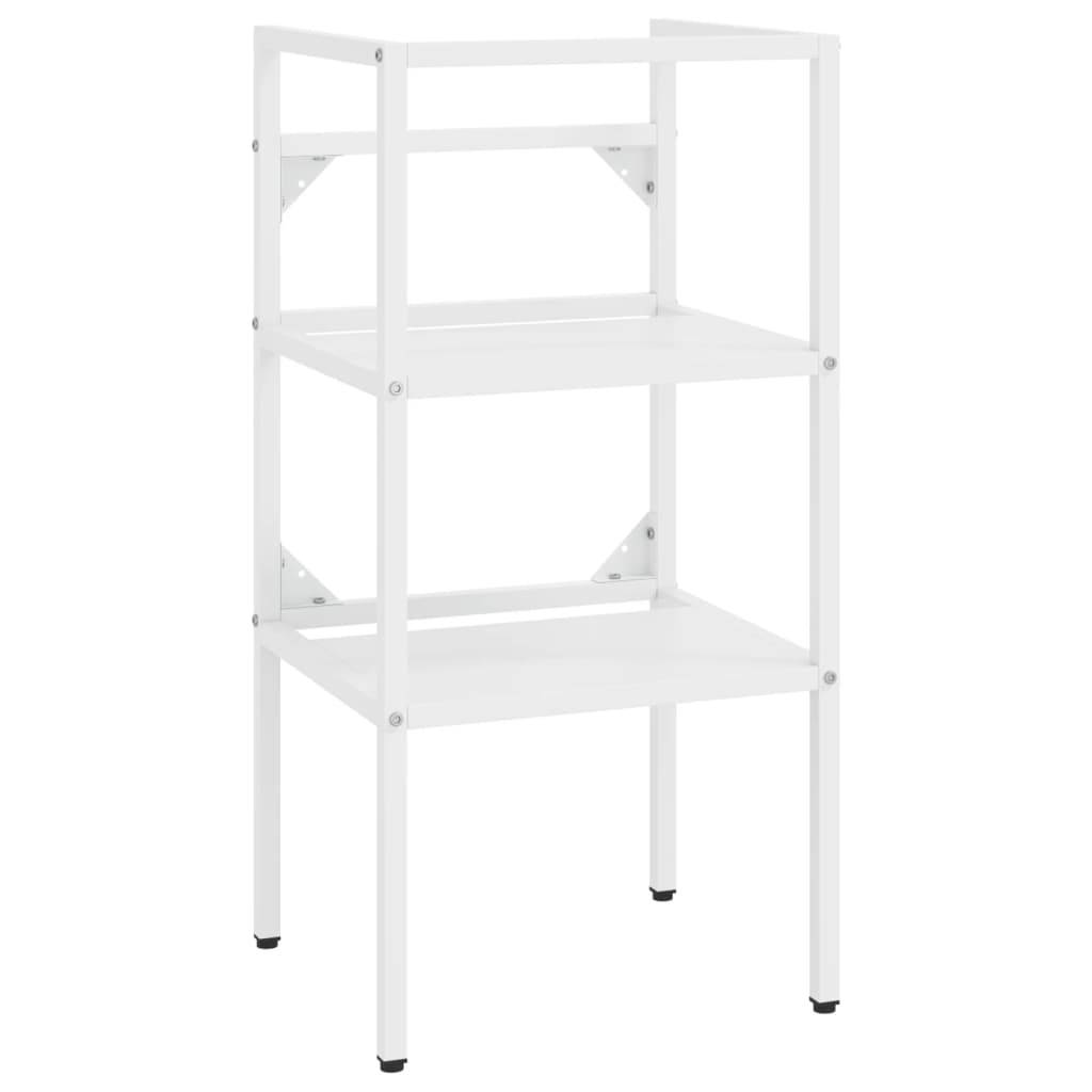 vidaXL Badezimmer Waschtischgestell Weiß 40x38x83 cm Eisen