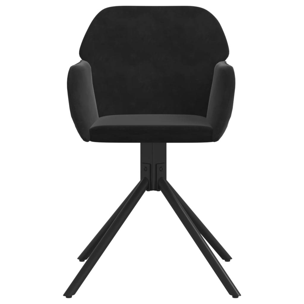 vidaXL Esszimmerstühle 2 Stk. Drehbar Schwarz Samt