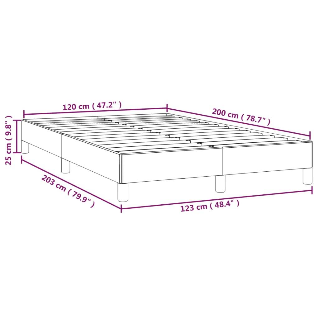 vidaXL Bettgestell ohne Matratze Schwarz 120x200 cm Stoff