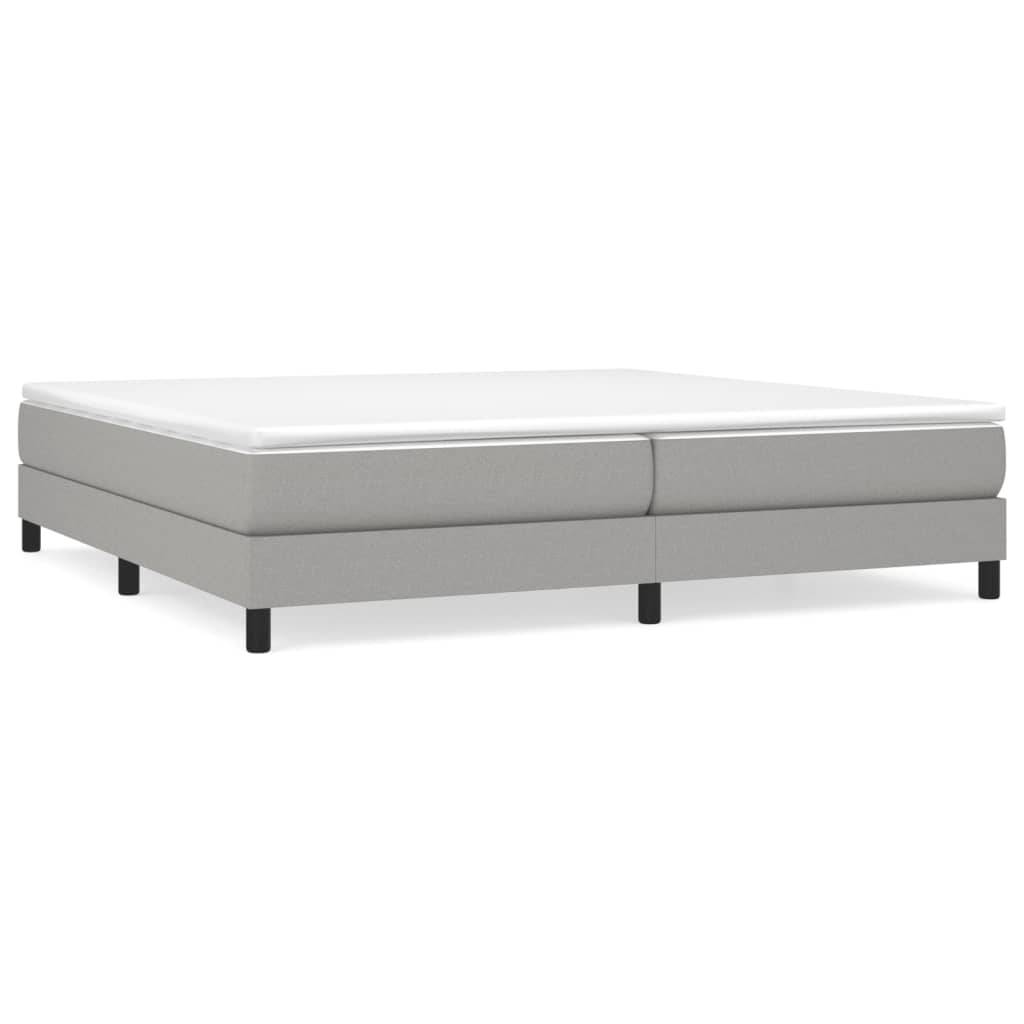 vidaXL Bettgestell ohne Matratze Hellgrau 200x200 cm Stoff