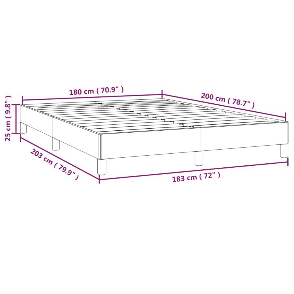 vidaXL Bettgestell ohne Matratze Schwarz 180x200 cm Stoff