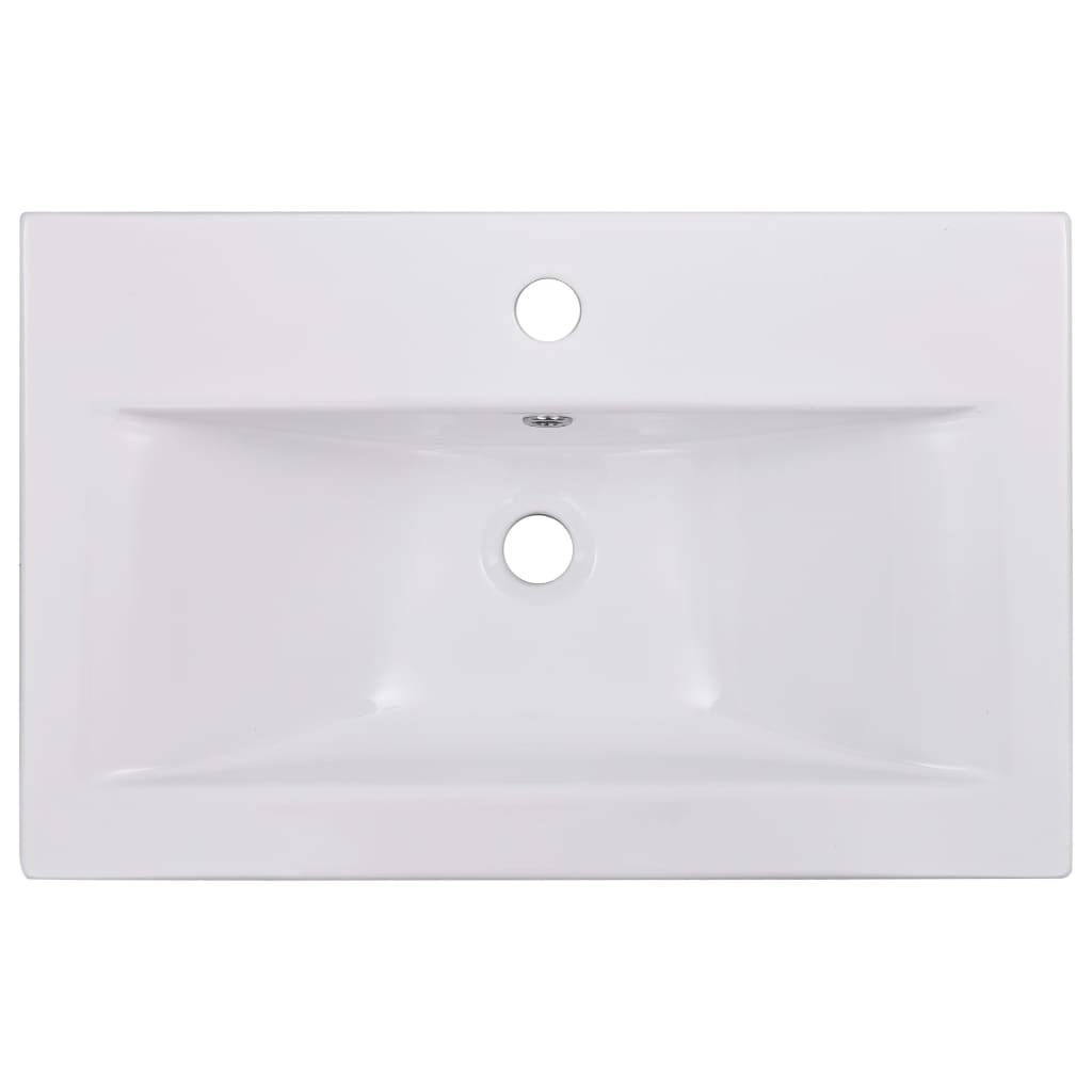 vidaXL Einbauwaschbecken 61x39,5x18,5 cm Keramik Weiß