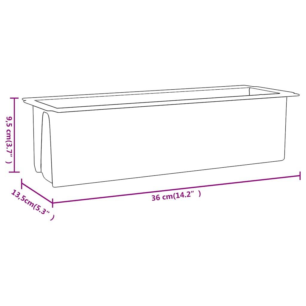 vidaXL Pflanzkasten für Europaletten 12 Stk. Grau 36x13,5x9,5 cm PP