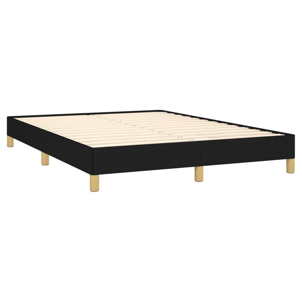 vidaXL Bettgestell ohne Matratze Schwarz 140x200 cm Stoff