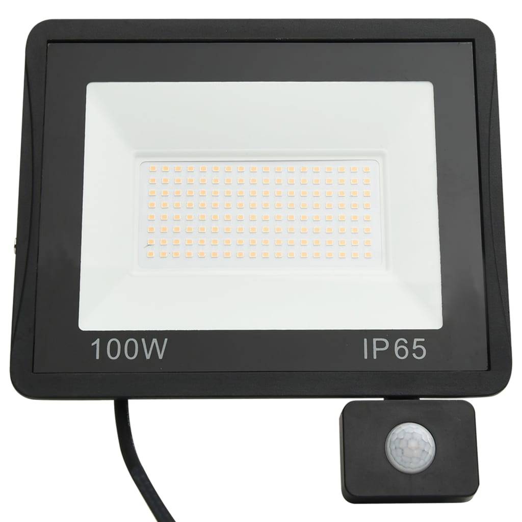 vidaXL LED-Fluter mit Sensor 100 W Warmweiß
