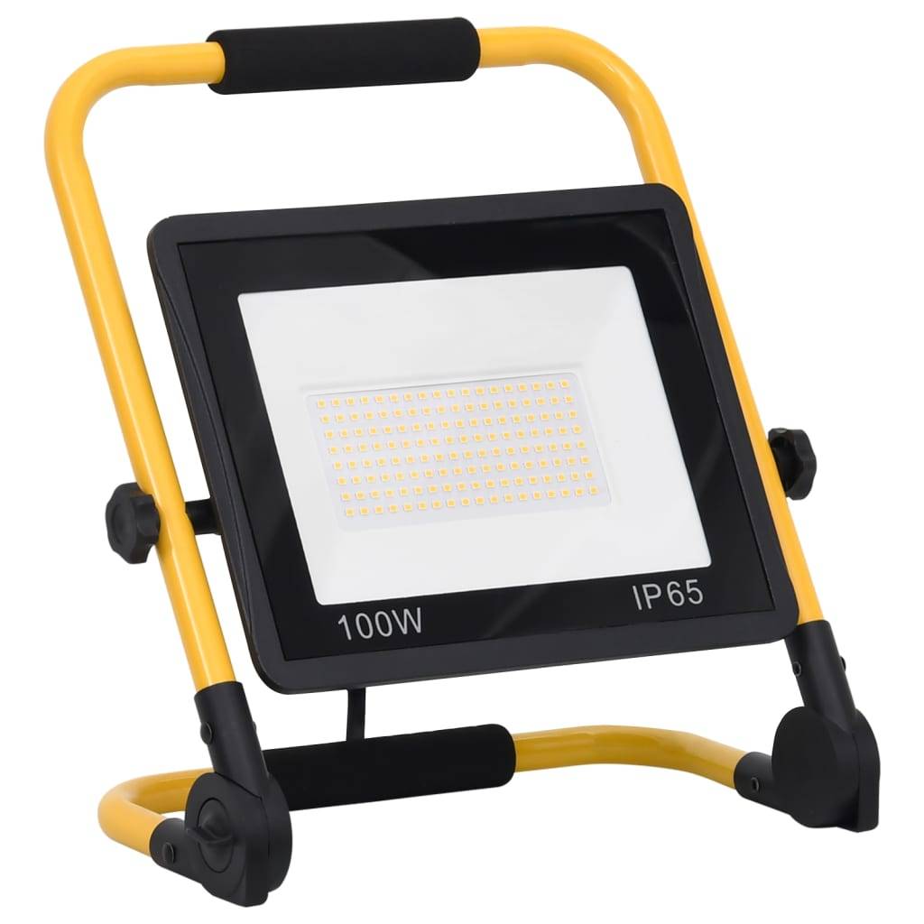 vidaXL LED-Fluter mit Handgriff 100 W Warmweiß