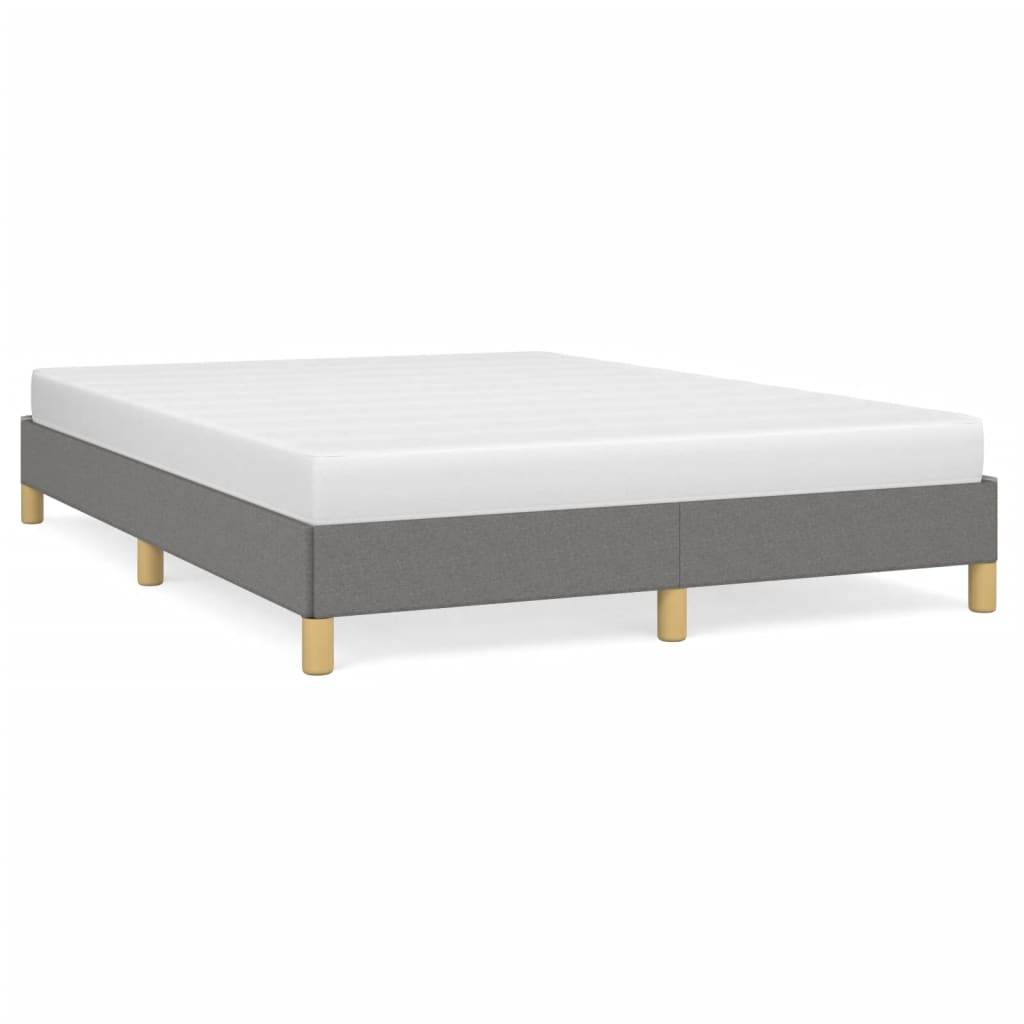 vidaXL Bettgestell ohne Matratze Dunkelgrau 160x200 cm Stoff