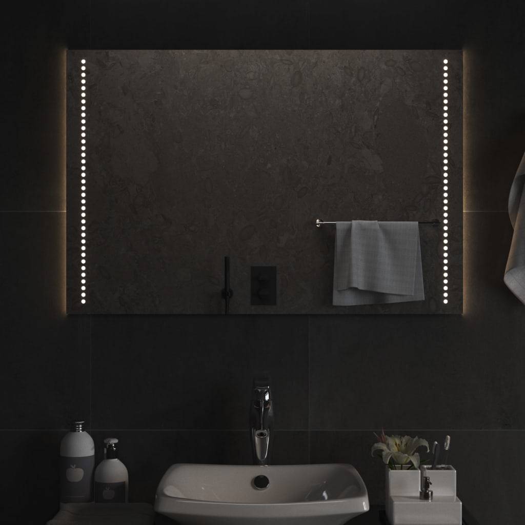 vidaXL LED-Badspiegel 90x60 cm