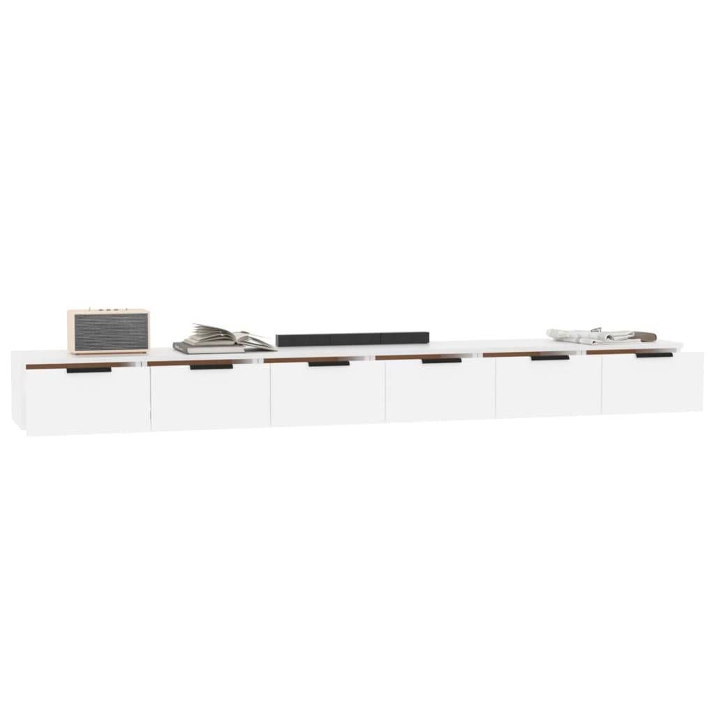 vidaXL Wandschränke 2 Stk. Weiß 102x30x20 cm Holzwerkstoff
