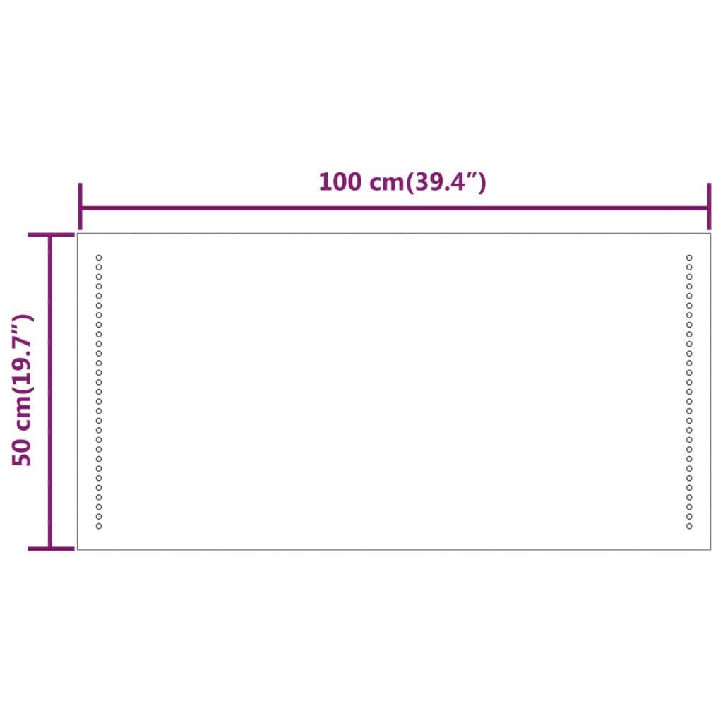 vidaXL LED-Badspiegel 50x100 cm