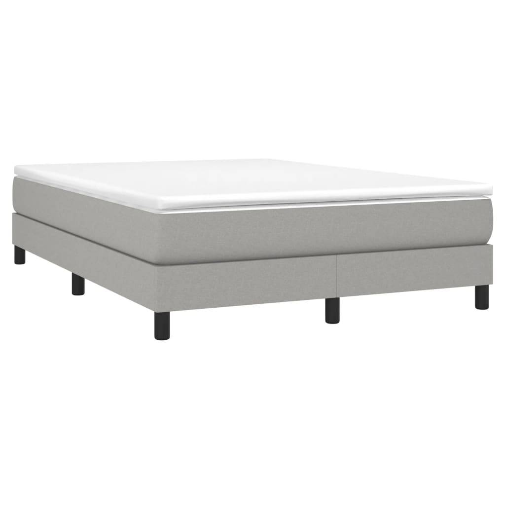 vidaXL Bettgestell ohne Matratze Hellgrau 140x200 cm Stoff