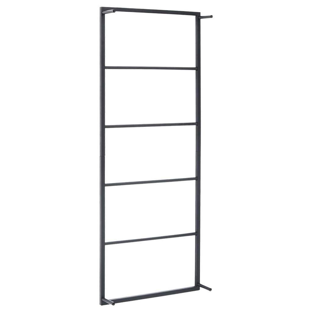 vidaXL Handtuchständer Schwarz 45x10x115 cm Stahl