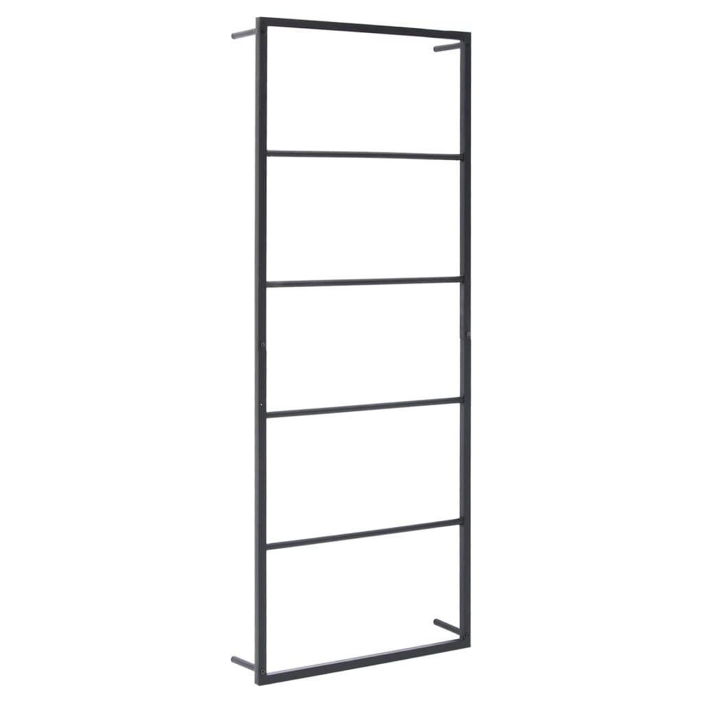 vidaXL Handtuchständer Schwarz 45x10x115 cm Stahl