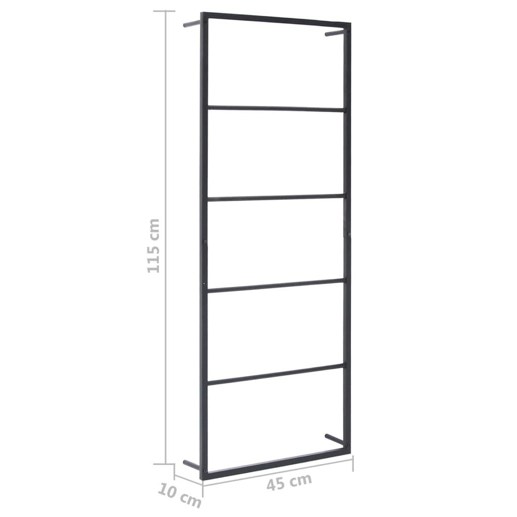 vidaXL Handtuchständer Schwarz 45x10x115 cm Stahl