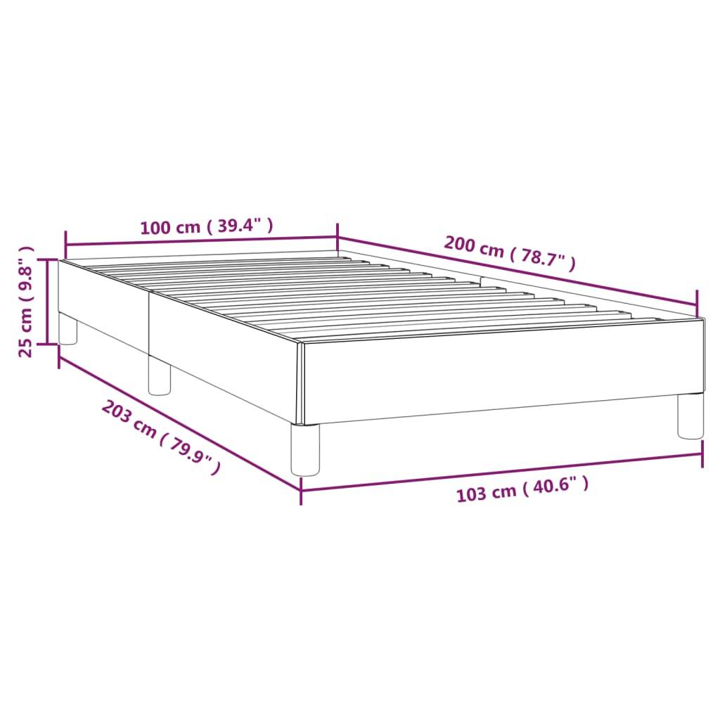 vidaXL Bettgestell Rosa 100x200 cm Samt
