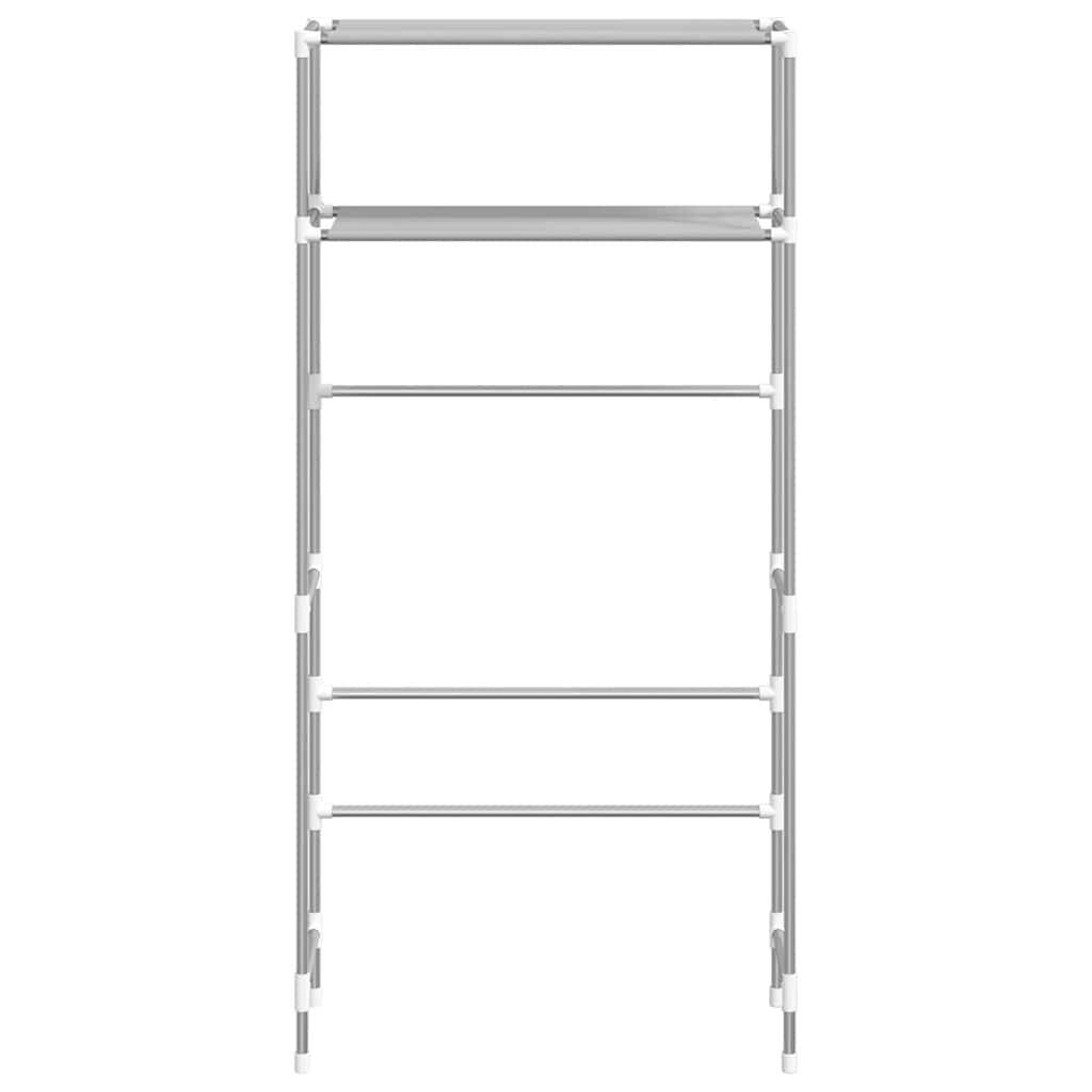 vidaXL Waschmaschinenregal 2 Ablagen Grau 69x28x143 cm Eisen