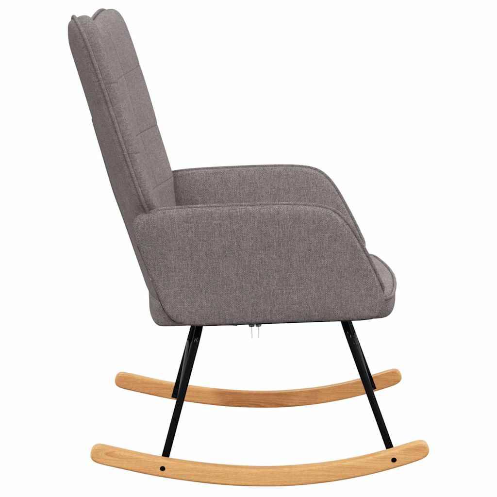 vidaXL Schaukelstuhl Taupe Stoff