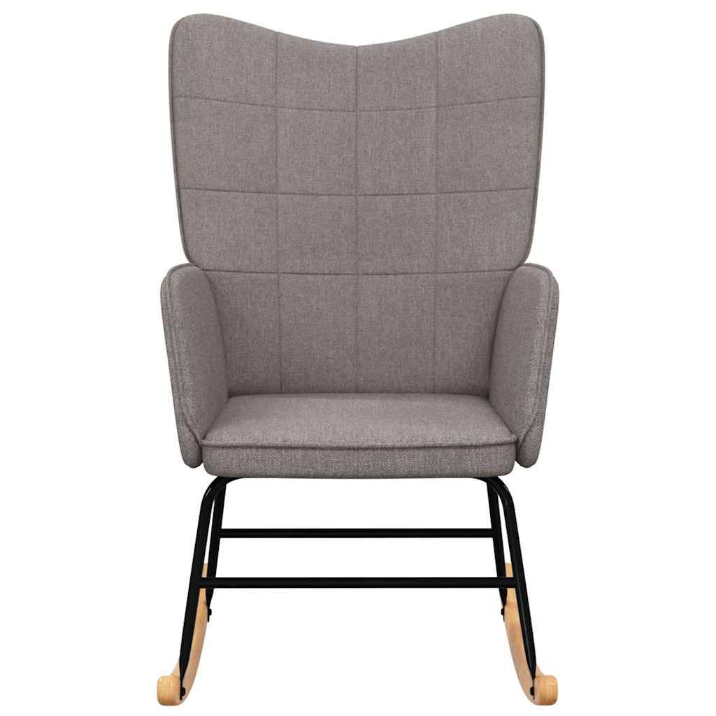 vidaXL Schaukelstuhl Taupe Stoff