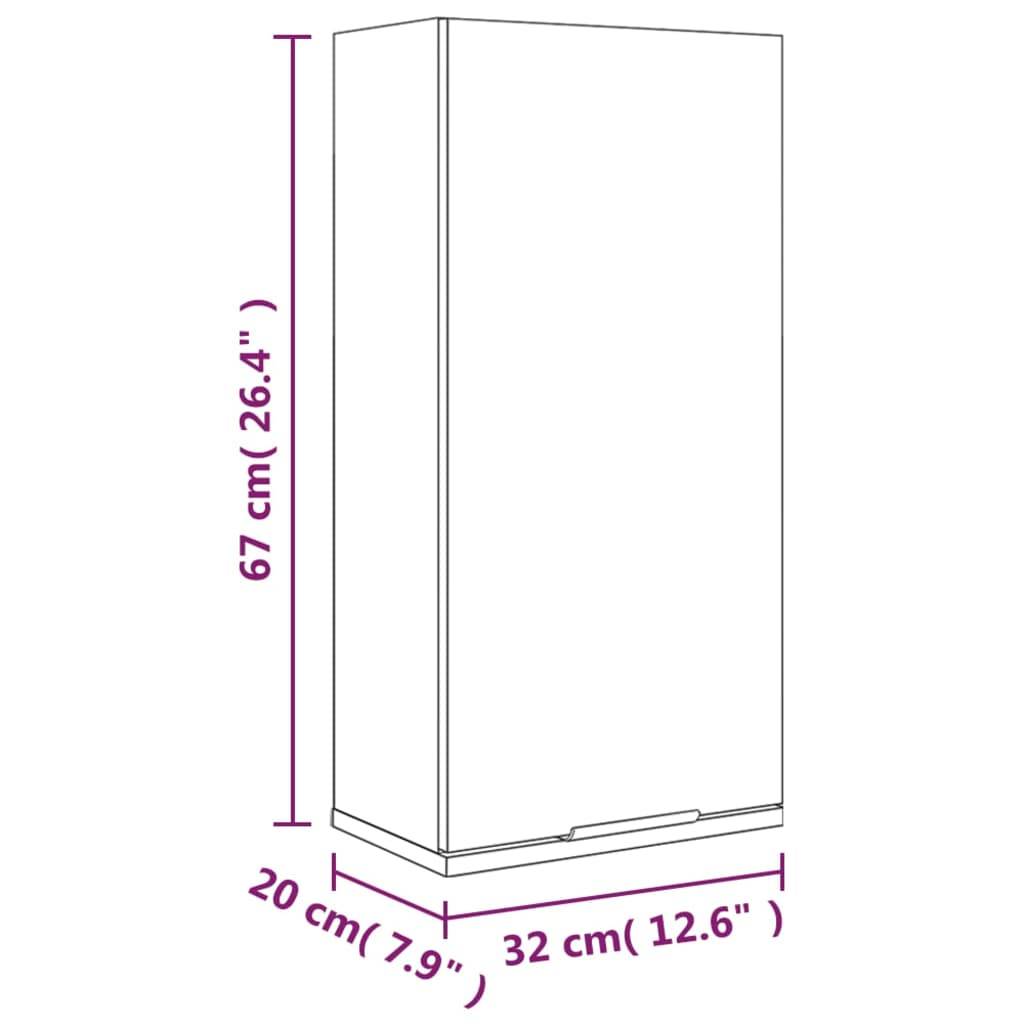 vidaXL Wand-Badschrank Weiß 32x20x67 cm