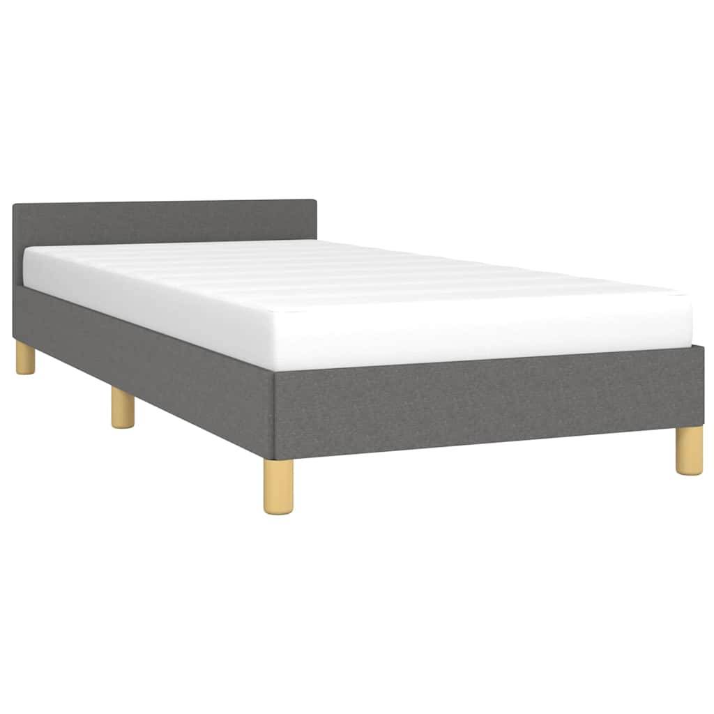 vidaXL Bettgestell ohne Matratze Dunkelgrau 90x190 cm Stoff