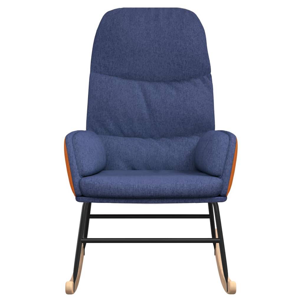 vidaXL Schaukelstuhl Blau Stoff