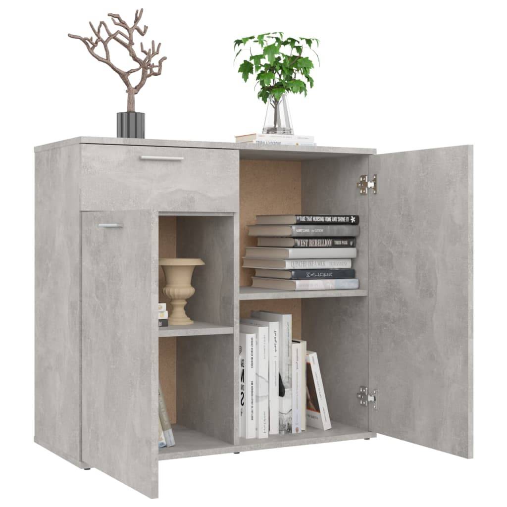 vidaXL Sideboard Betongrau 80x36x75 cm Holzwerkstoff