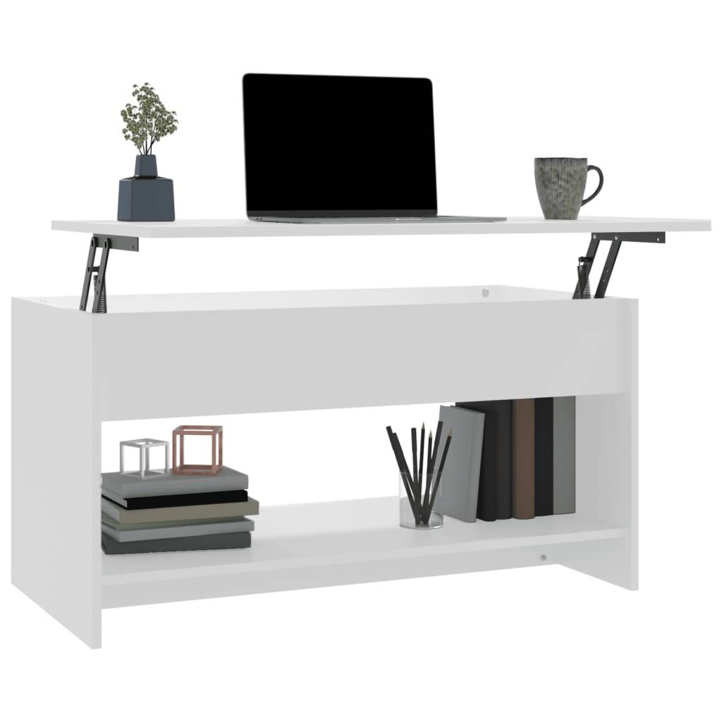 vidaXL Couchtisch Weiß 102x50x52,5 cm Holzwerkstoff