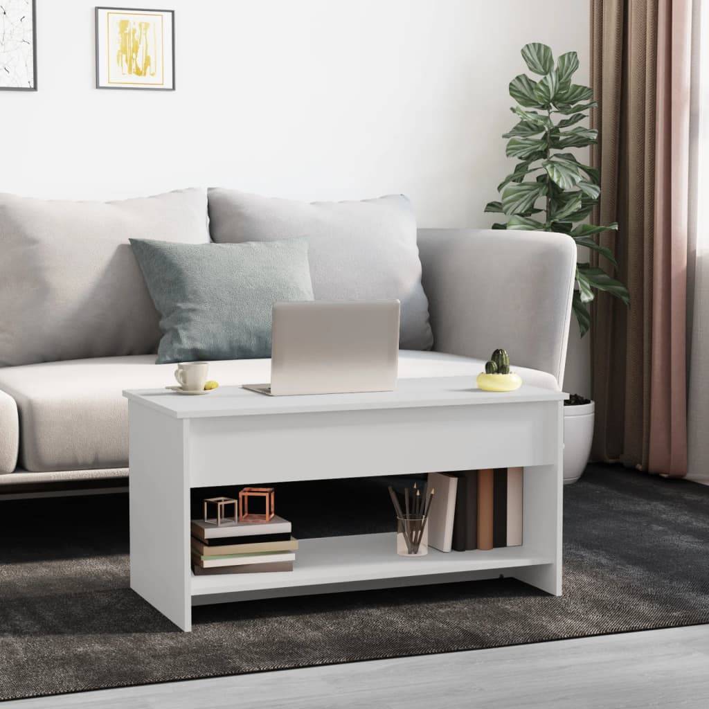 vidaXL Couchtisch Weiß 102x50x52,5 cm Holzwerkstoff