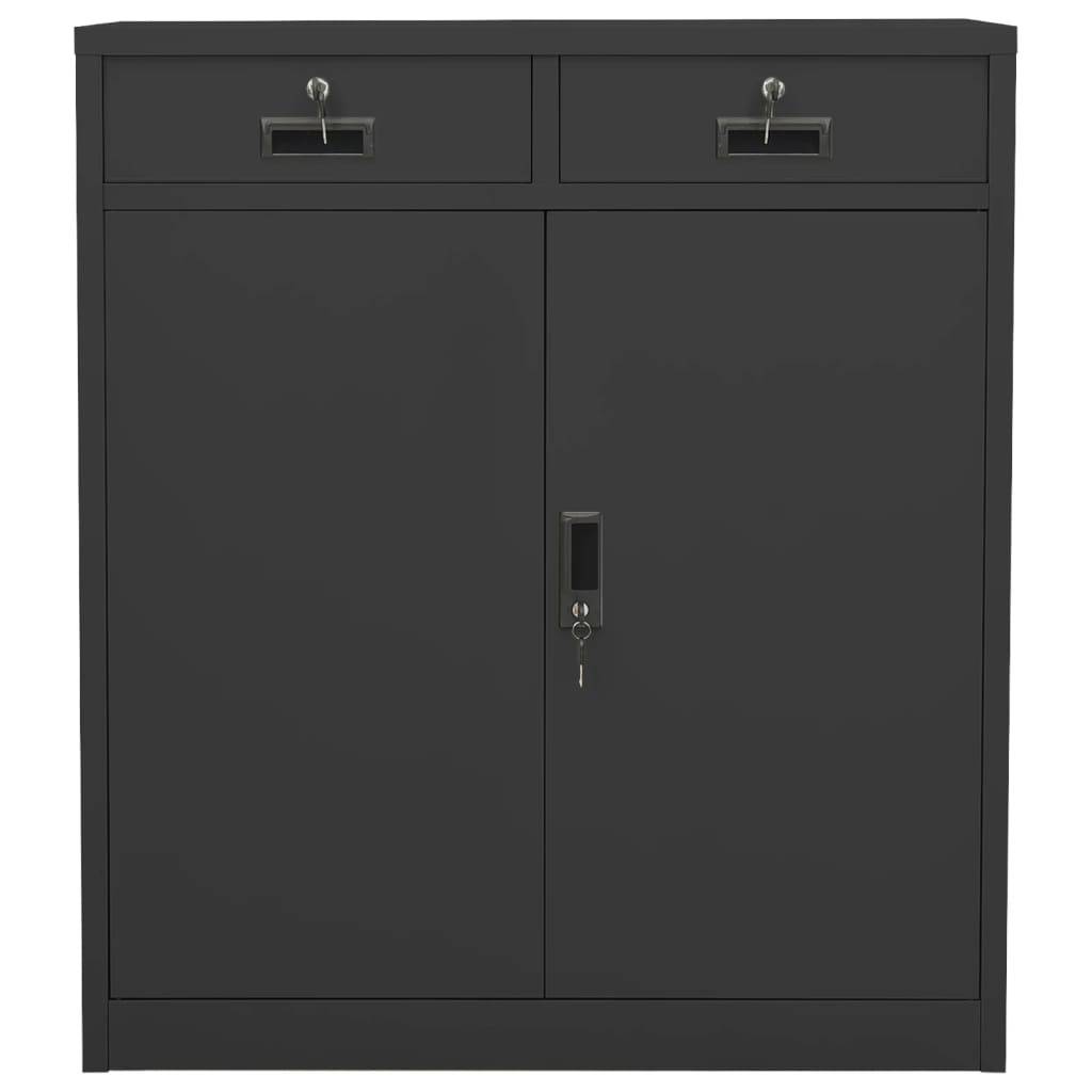 vidaXL Büroschrank Anthrazit 90x40x102 cm Stahl