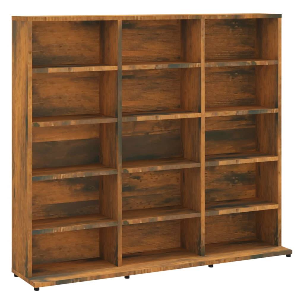 vidaXL CD-Regal Räuchereiche 102x23x89,5 cm Holzwerkstoff