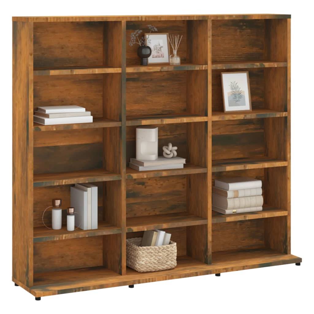 vidaXL CD-Regal Räuchereiche 102x23x89,5 cm Holzwerkstoff