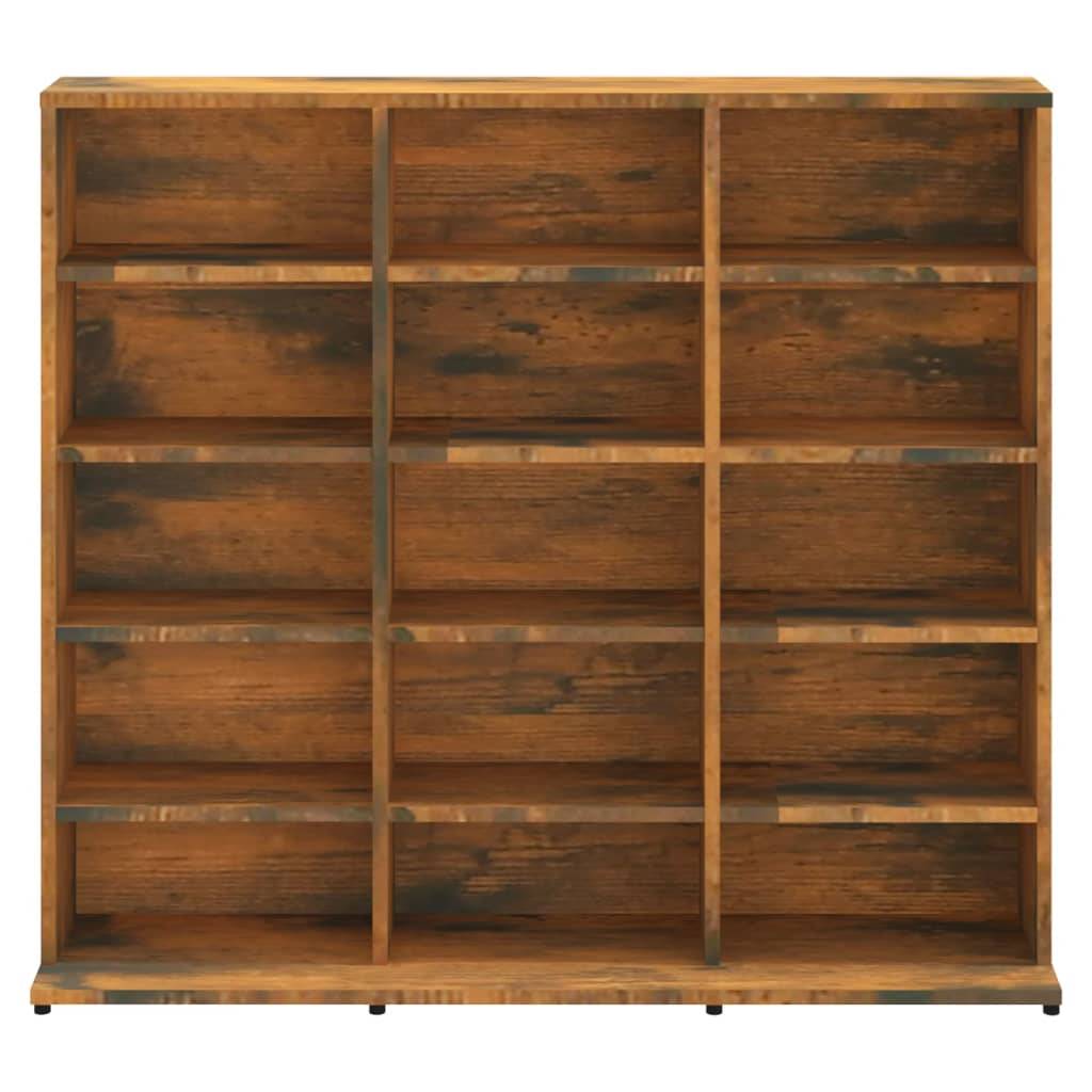 vidaXL CD-Regal Räuchereiche 102x23x89,5 cm Holzwerkstoff