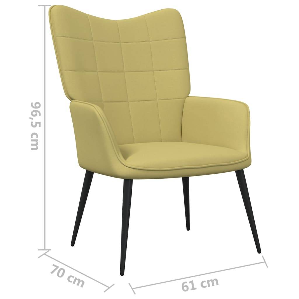 vidaXL Relaxsessel Grün Stoff