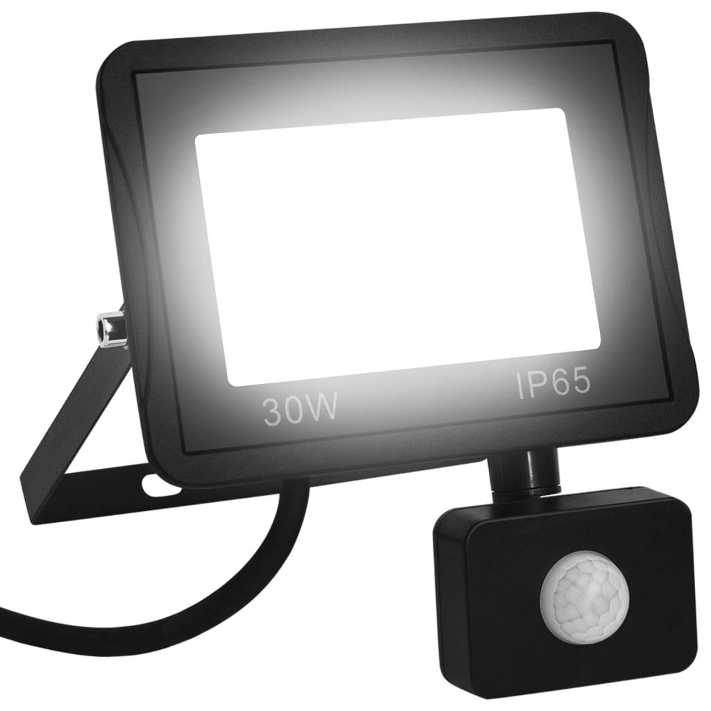 vidaXL LED-Fluter mit Sensor 30 W Kaltweiß