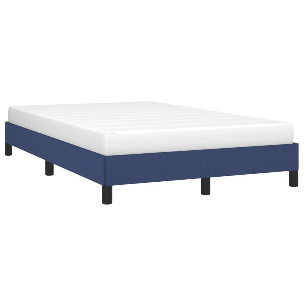 vidaXL Bettgestell ohne Matratze Blau 120x190 cm Stoff