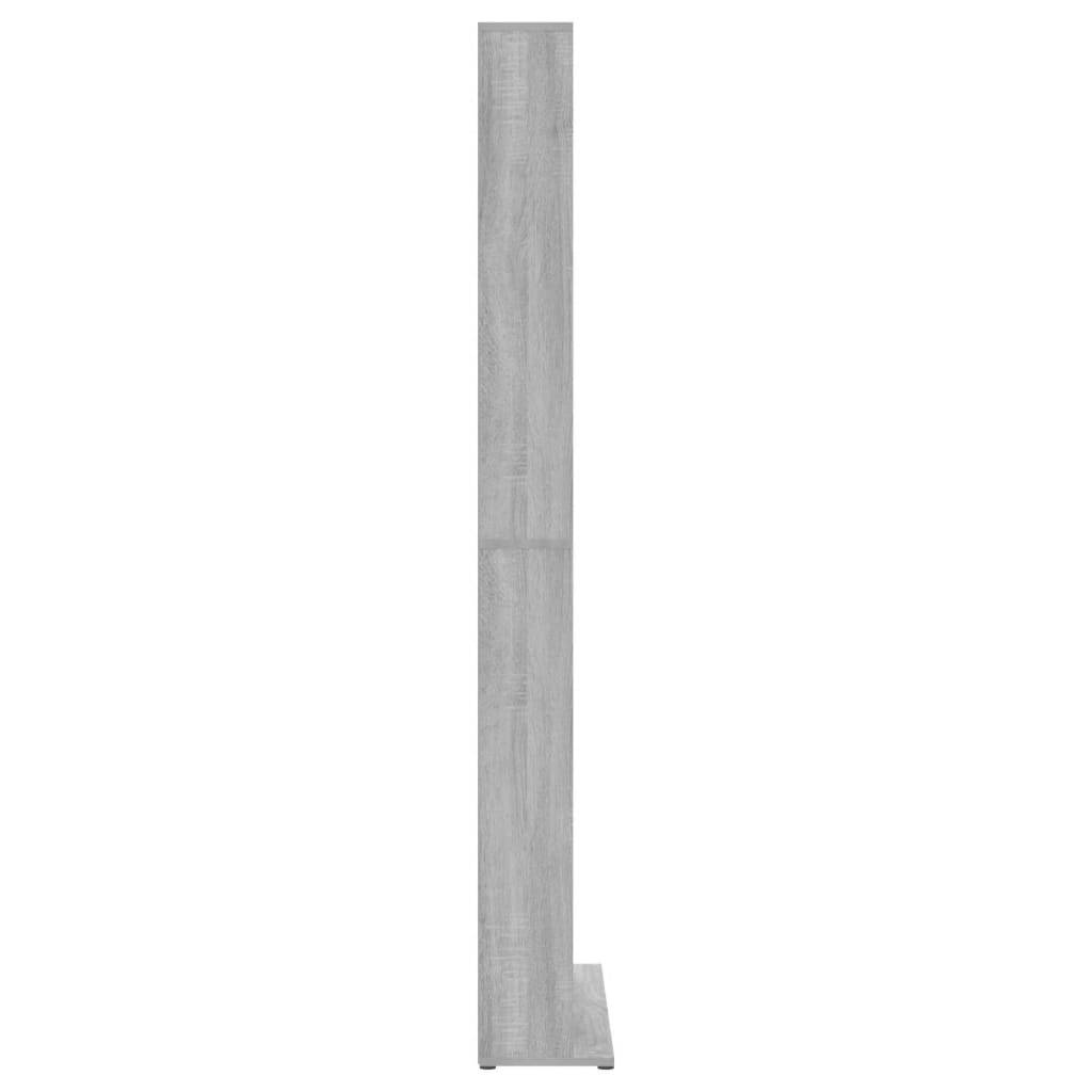 vidaXL CD-Regal Grau Sonoma 102x23x177,5 cm Holzwerkstoff