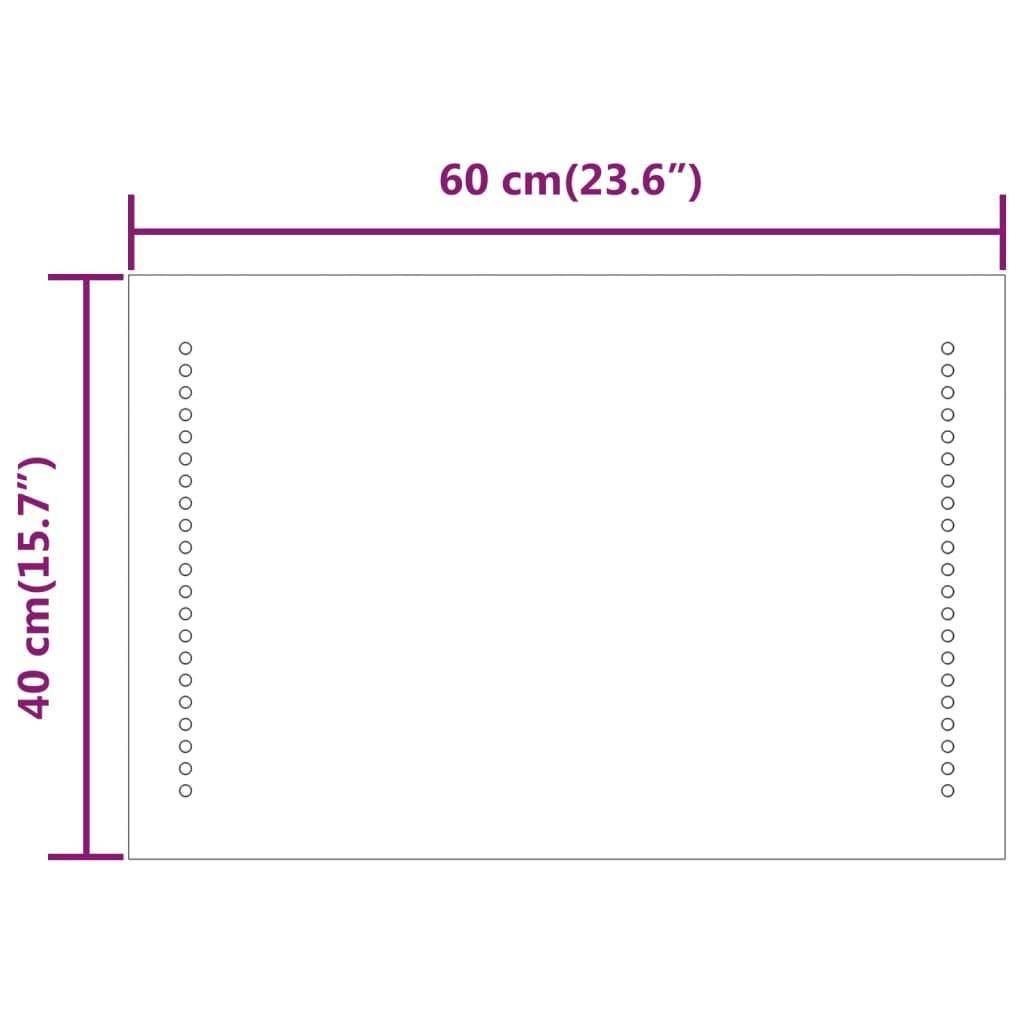 vidaXL LED-Badspiegel 40x60 cm
