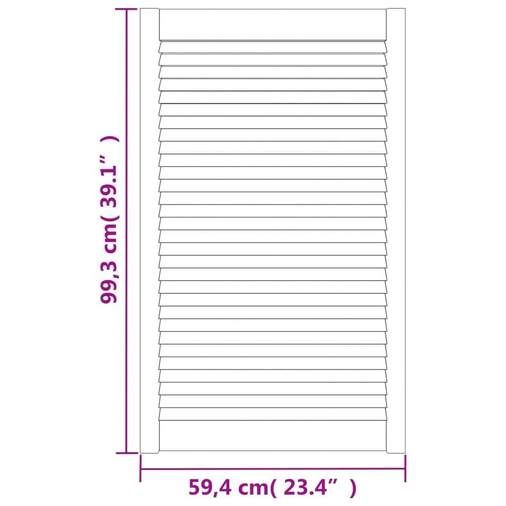 vidaXL Schranktür Lamellen-Design 99,3x59,4 cm Massivholz Kiefer