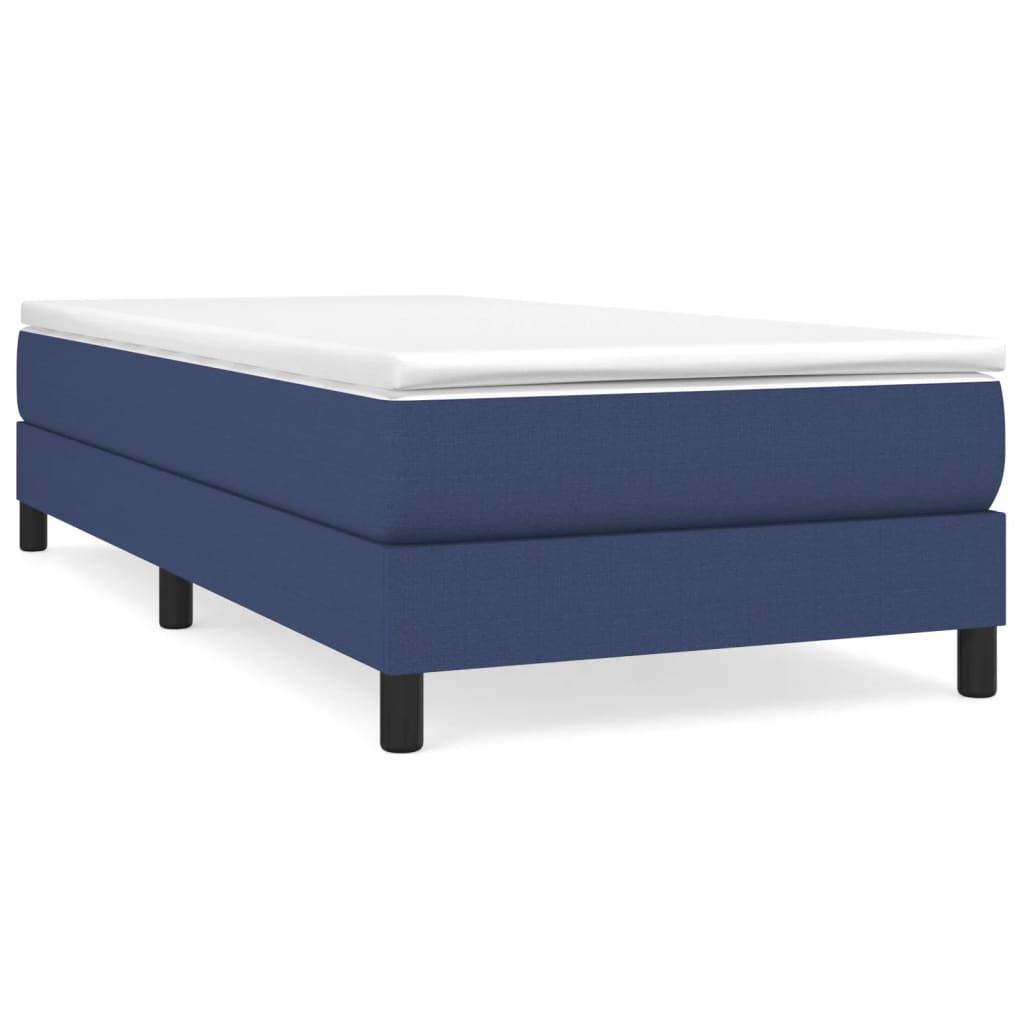 vidaXL Bettgestell ohne Matratze Blau 100x200 cm Stoff