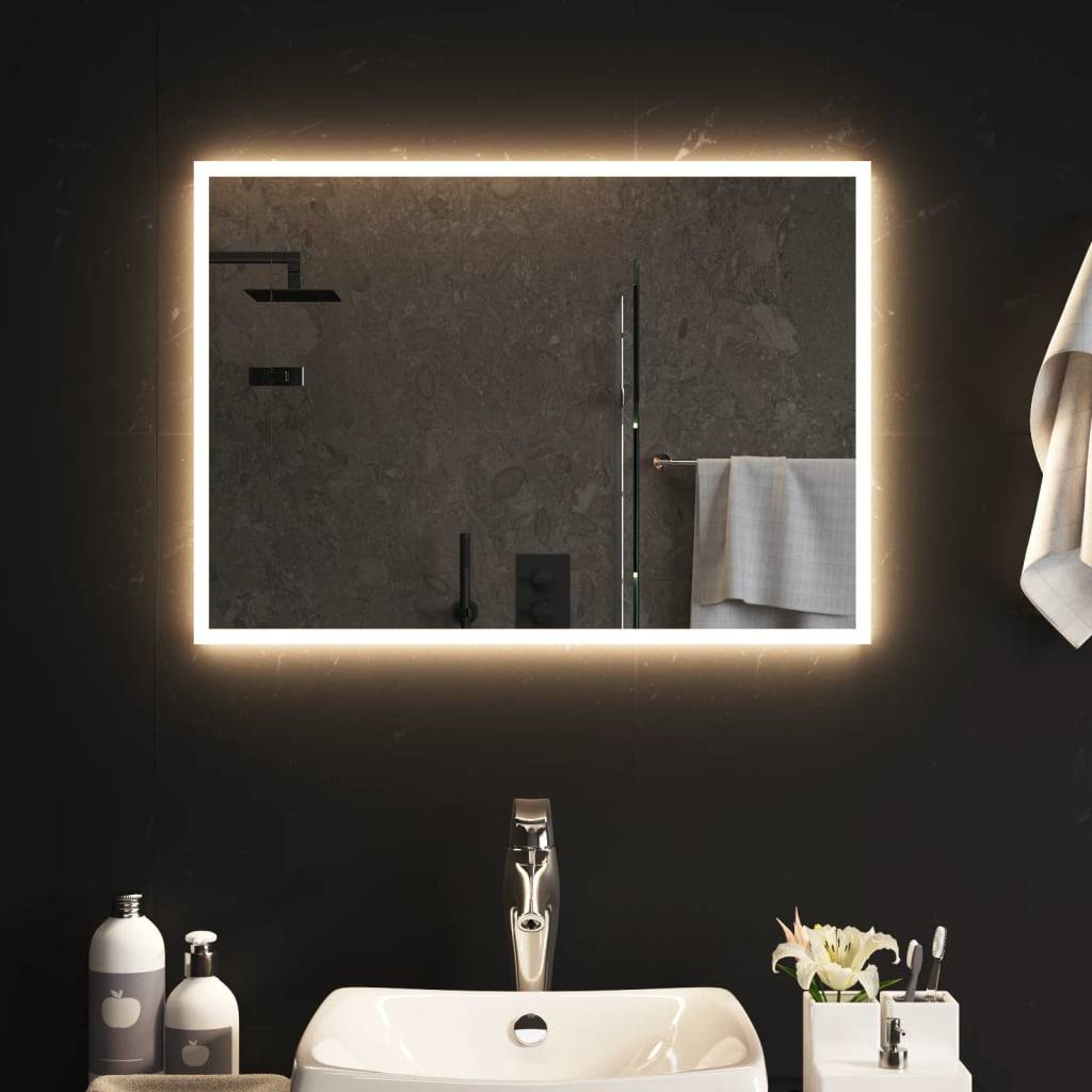 vidaXL LED-Badspiegel 70x50 cm