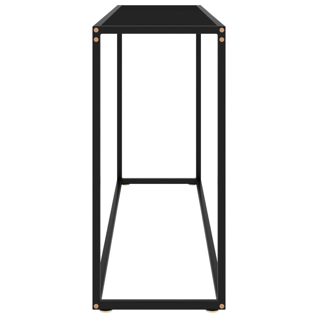 vidaXL Konsolentisch Schwarz 120x35x75 cm Hartglas