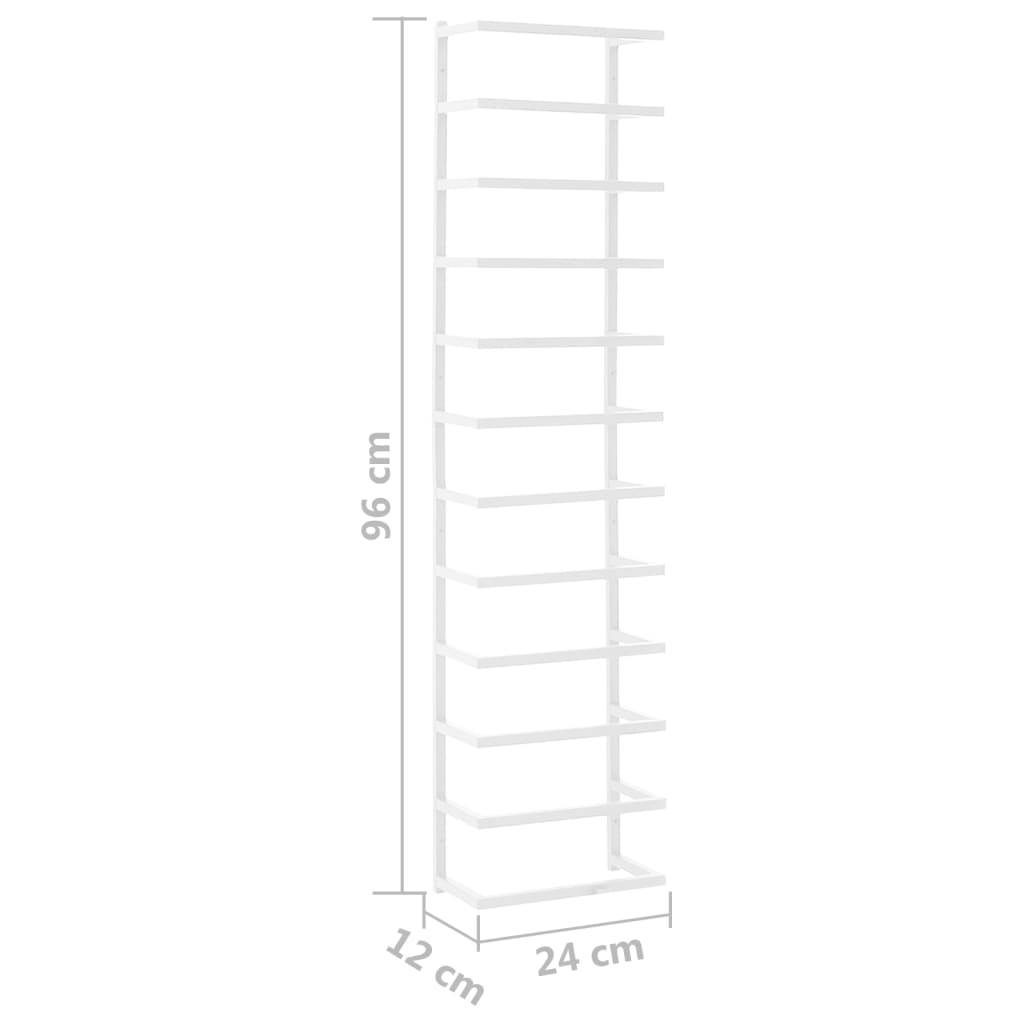 vidaXL Handtuchständer Weiß 24x12x96 cm Stahl