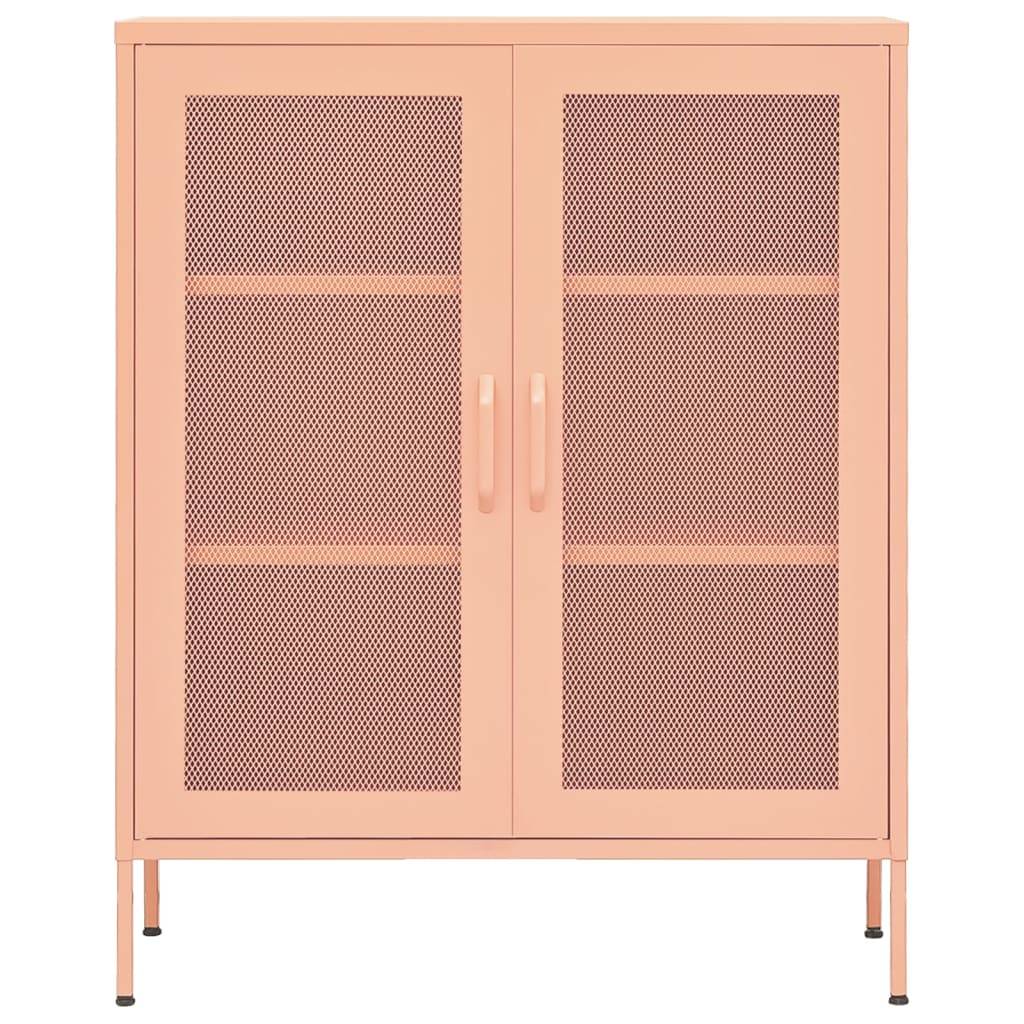 vidaXL Lagerschrank Rosa 80x35x101,5 cm Stahl