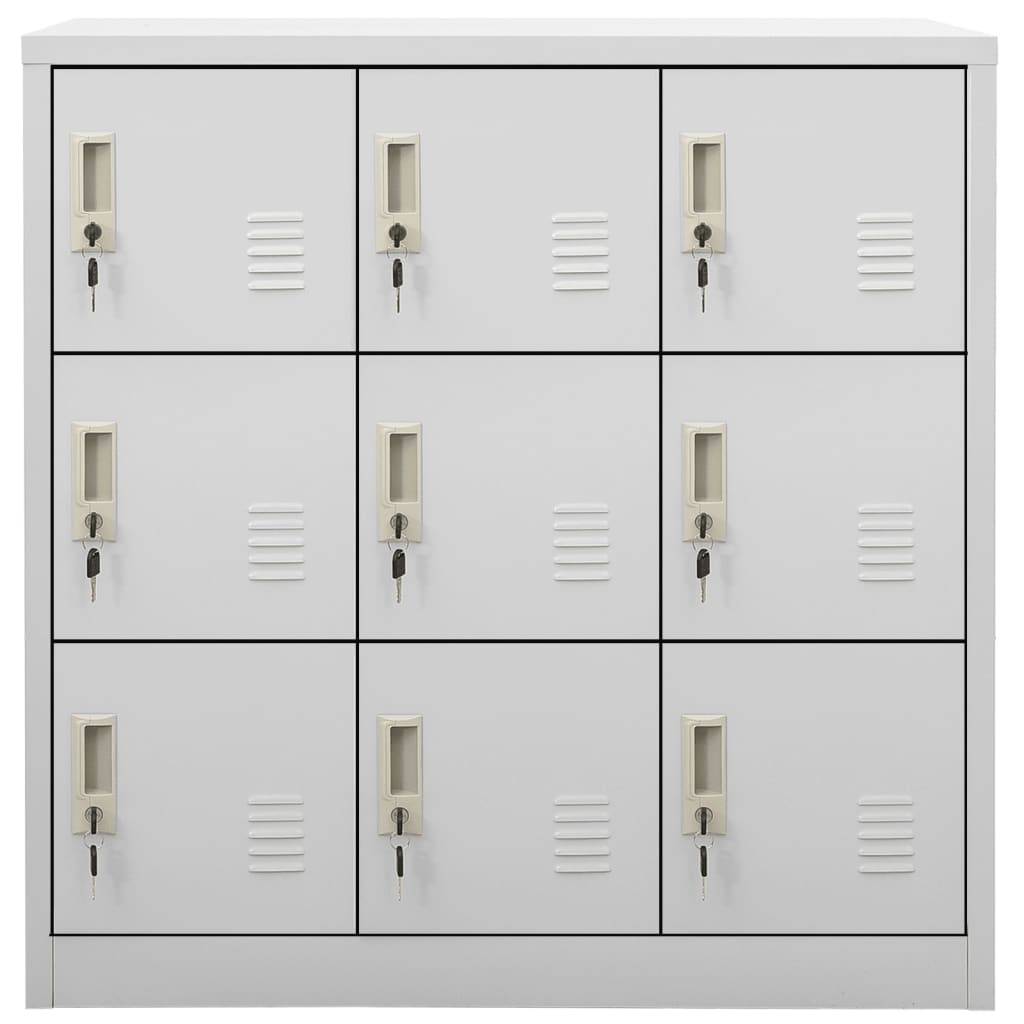 vidaXL Schließfachschrank Hellgrau 90x45x92,5 cm Stahl