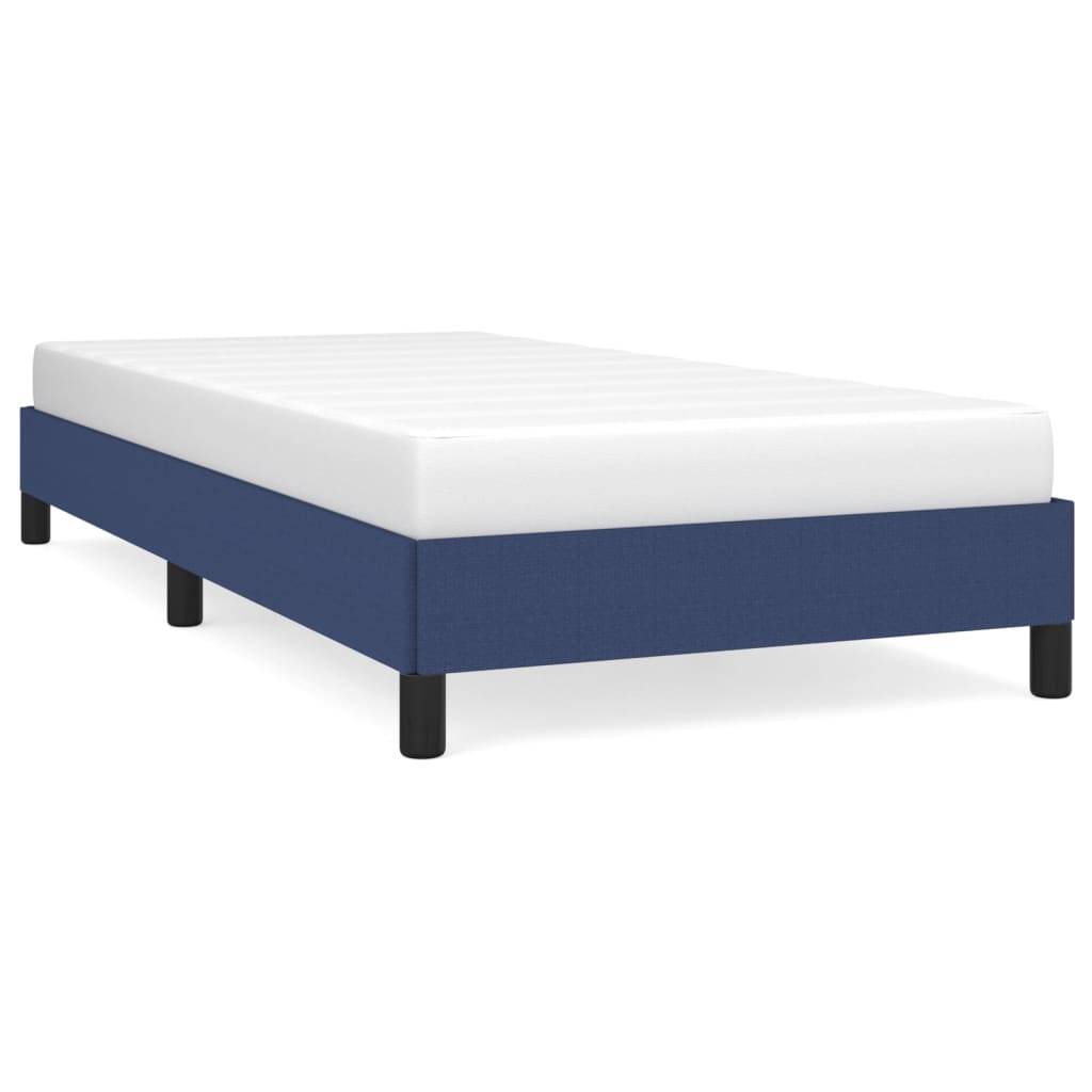 vidaXL Bettgestell ohne Matratze Blau 90x190 cm Stoff