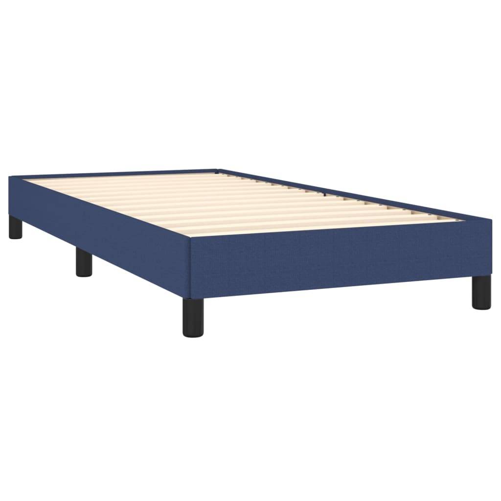 vidaXL Bettgestell ohne Matratze Blau 90x190 cm Stoff