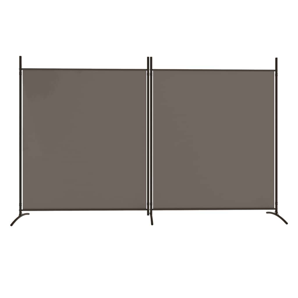 vidaXL 2-tlg. Paravent Anthrazit 348x180 cm Stoff