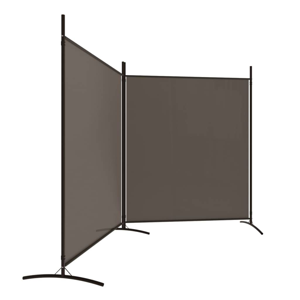 vidaXL 2-tlg. Paravent Anthrazit 348x180 cm Stoff