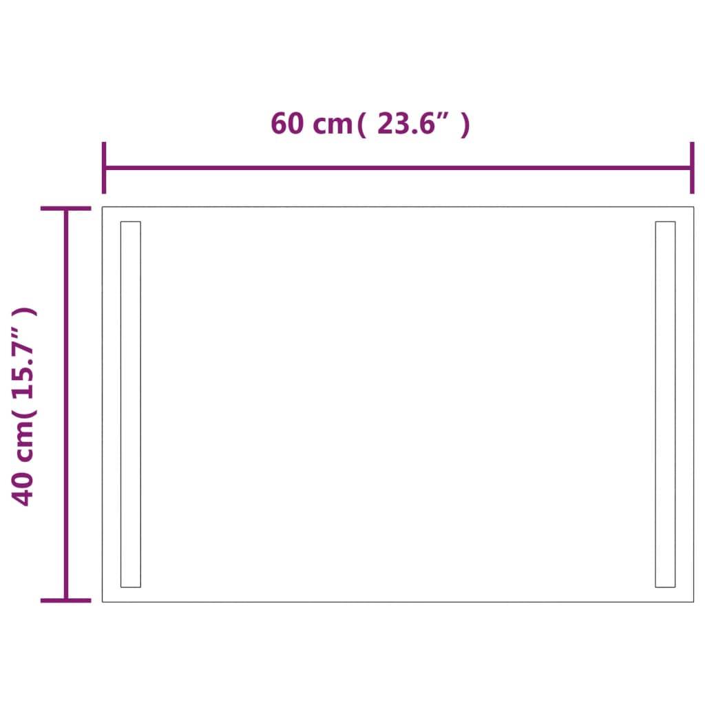 vidaXL LED-Badspiegel 40x60 cm