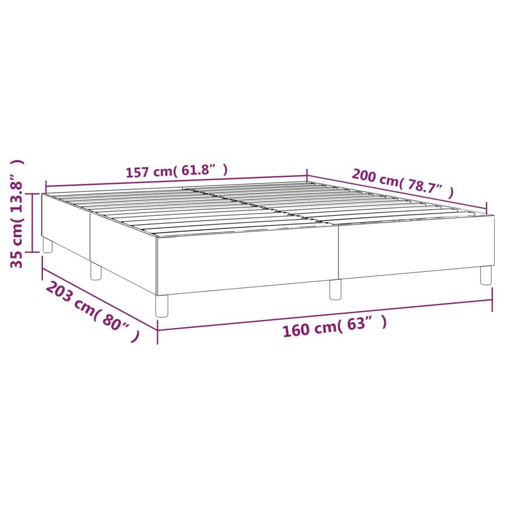 vidaXL Bettgestell ohne Matratze Dunkelblau 160x200 cm Samt